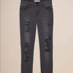 FRAME Le Colour Rip Grey jeans